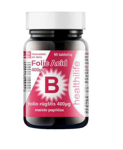 Folic Acid 400 µg 90 Tablets - Solid Pharmacy